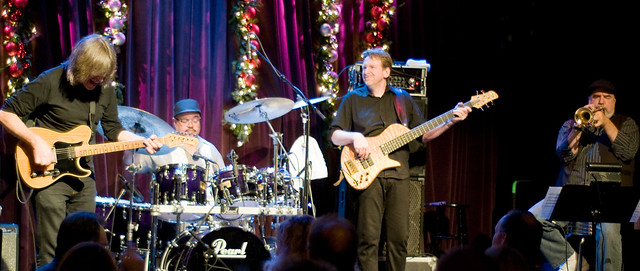 Mike Stern, Dennis Chambers, Tom Kennedy, and Randy Brecker at Jazz Alley