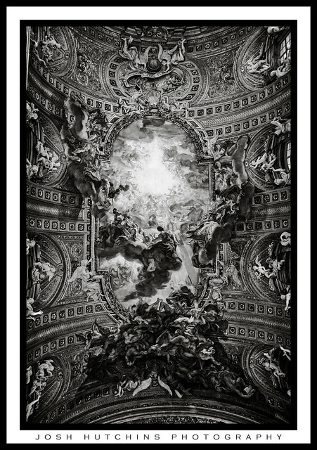 Triumph of the Name of Jesus | Church of the Gesu | Rome, Italy | B&W