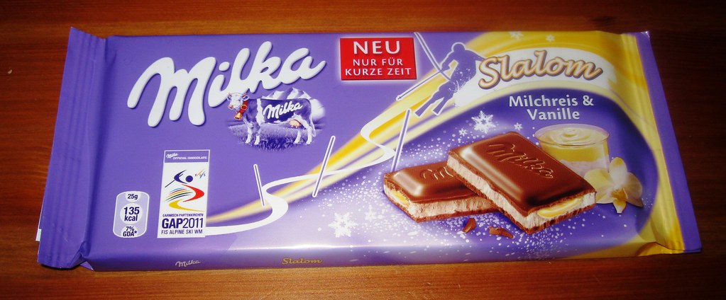 Milka Slalom | Milchreis &amp; Vanille. Rice pudding &amp; vanilla c… | Flickr