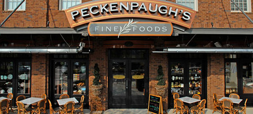 Exterior Food Market| Grocery Store Exterior | Exterior Market Design | Grocery Store Decor Design | Market Signage | Peckenpaugh’s Fine Foods