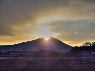 First sun rise of 2011 over Mt. Tsukuba