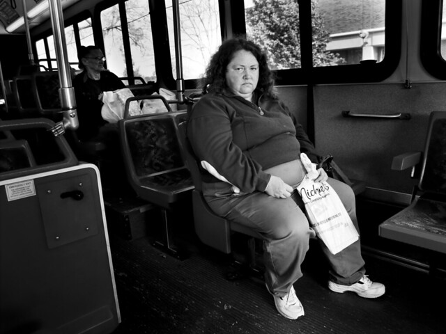 Woman on Bus