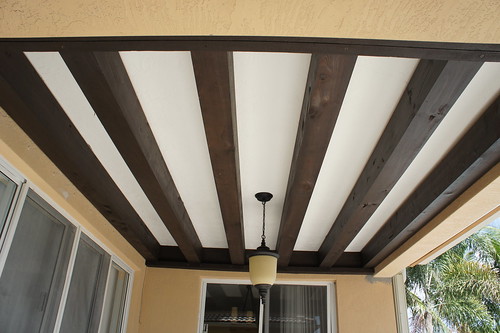 wood dark design backyard formal beams southflorida