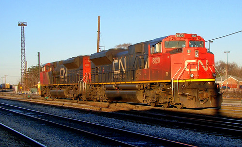 Getting The Last Rays by Epic Larry, Its about half an hour until sunset and a pair of SD70M-2's sit outside of Markham Yardcn homewood m