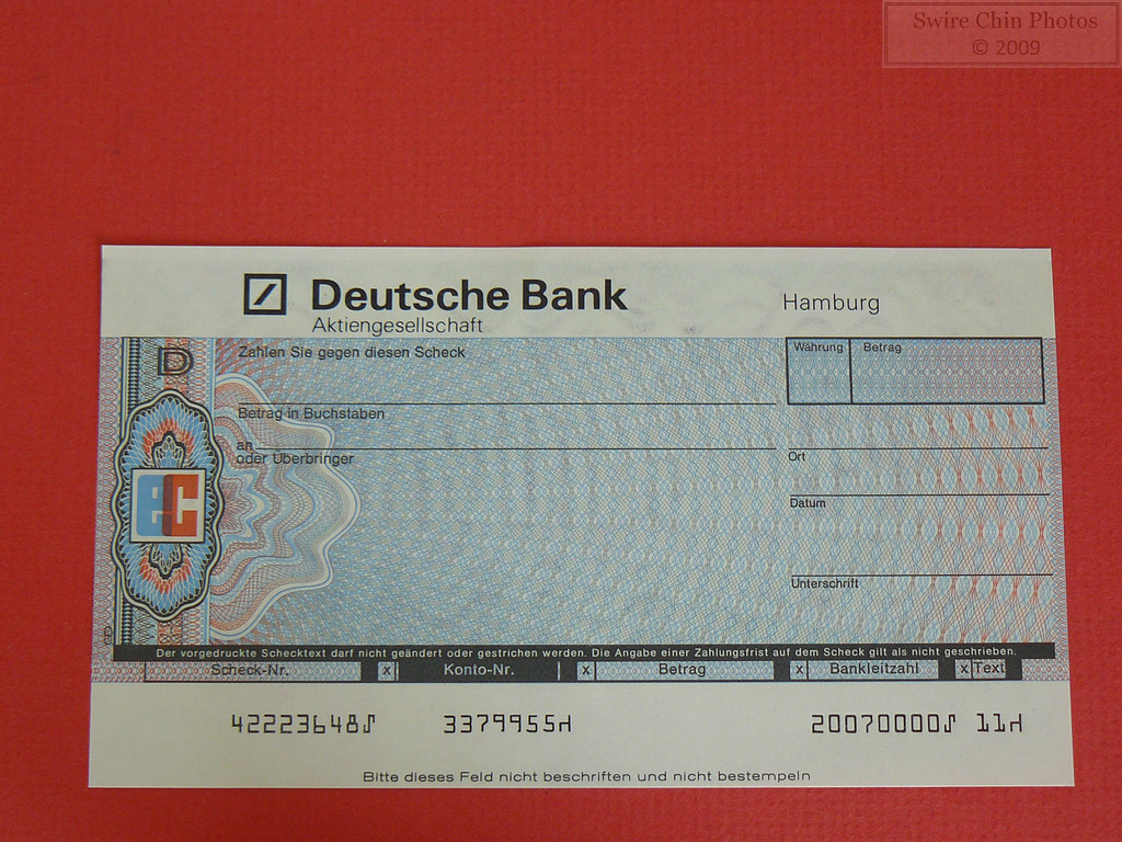 Deutsche Bank EuroCheque - a photo on Flickriver