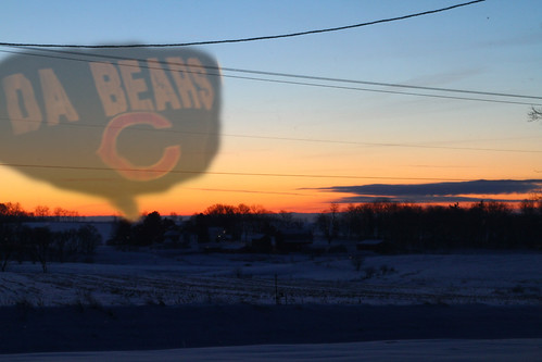 Game Day Sunrise by David ZImagery, The Front Window Chronicles  Week 4 Sun/a
There was a nice orange and blue glow towards Chicago, jus
