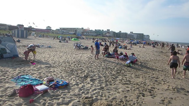 Rehoboth Beach Delaware summer at the Atlantic Ocean USA