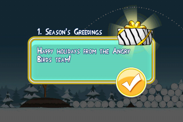 Best gift so far has to be the first solvable Angry Birds advent calendar level in a week