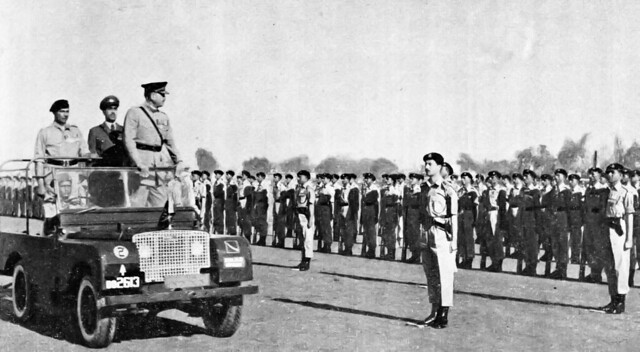 Gen Ayub Khan Army C-in-C reviews the second Republic Day on 23 March 1958