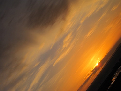 orange clouds sunrise eday sanday westray
