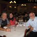 Trovadores Lúcia Barcelos e seu esposo Mário, juntamente com o trovador Domingos Freire Cardoso, num restaurante de Portugal, onde foram saborear a “sopa de pedra”...