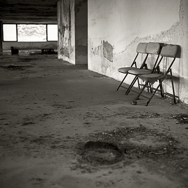 Three Chairs In A Hotel. Pachia Ammos (Παχειά Άμμος) Crete.