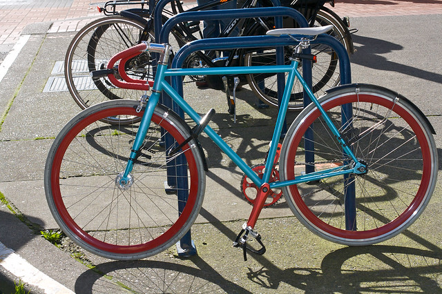 Blue & Red Fixie
