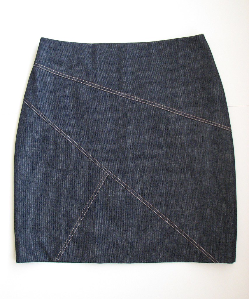 McCall's 3830 - Denim Skirt | Front view - pieced and topsti… | Flickr
