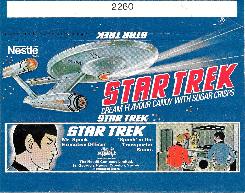 UK - Nestle - Star Trek (Animated Series) candy bar wrappe… | Flickr