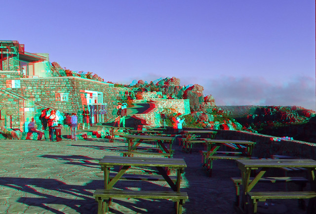 Cape Town - Table Mountain in anaglyph 3D red blue glasses to view