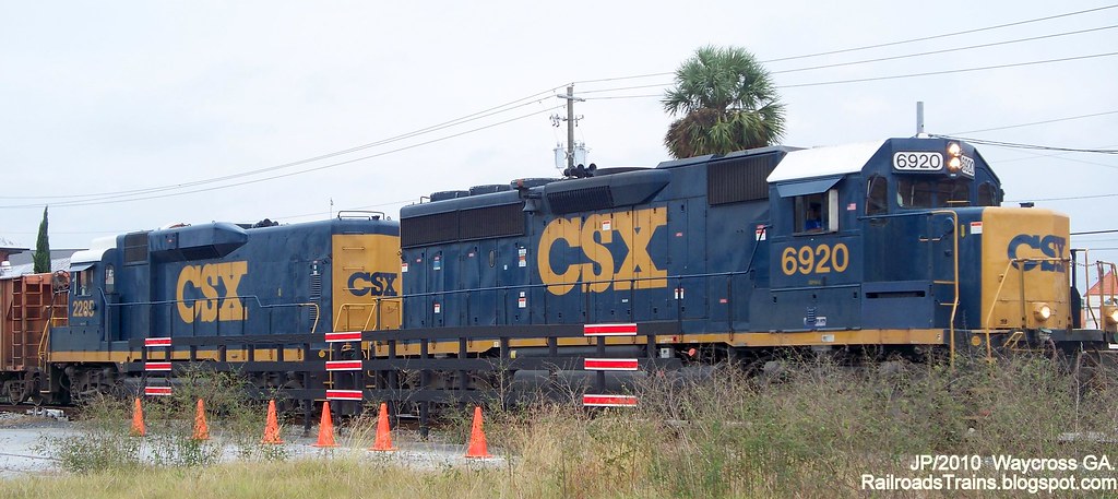 CSX 6920 Waycross Georgia,at old Railroad Depot