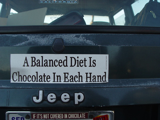 chocolate bumper sticker