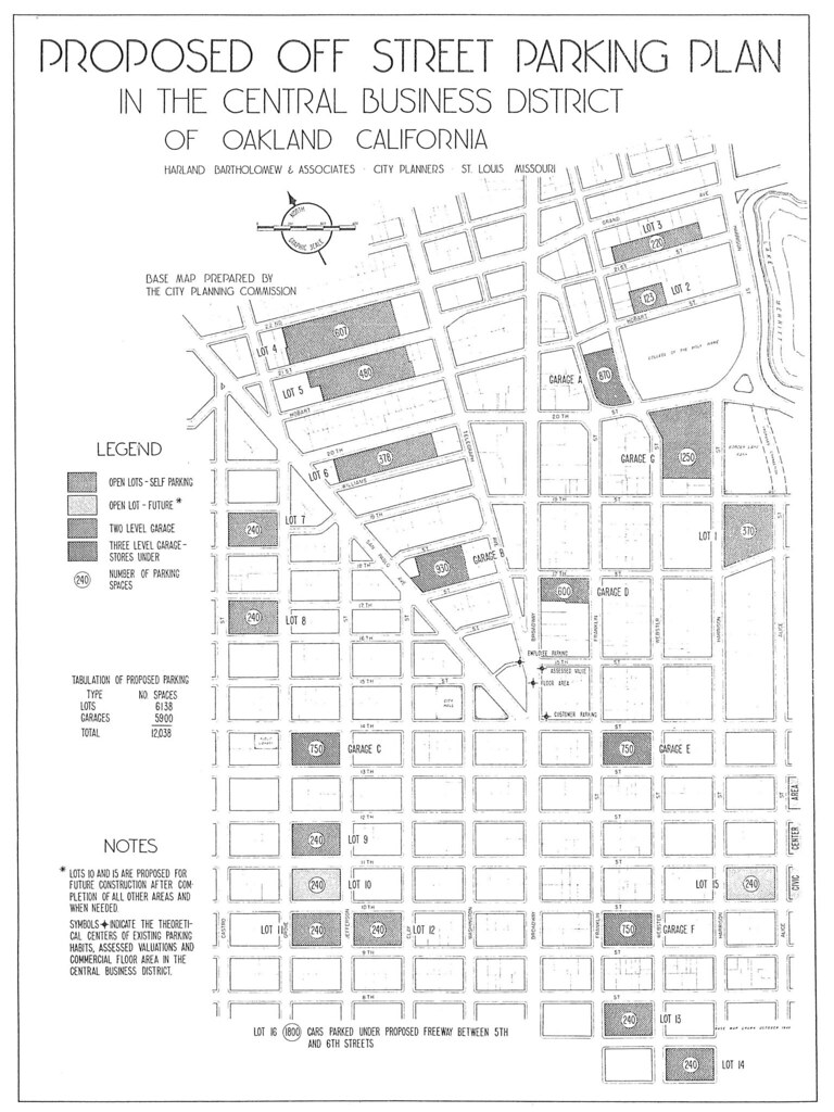 Proposed Off Street Parking Plan in the Central Business District of Oakland California (1947)