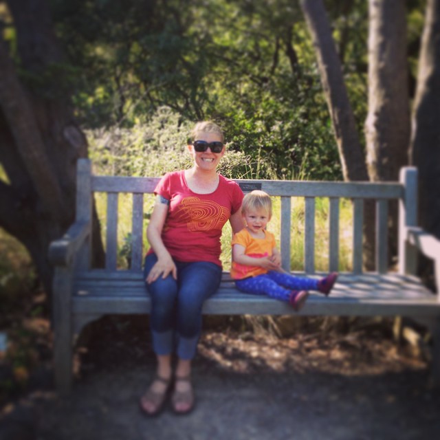 Megan and Zoe at the UC Berkeley Botanical Garden taking a break insta