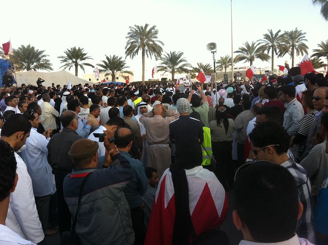 Journalists & Bloggers protest at Pearl Roundabout