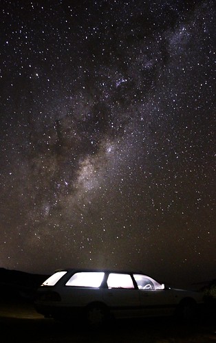 light sky car night stars australia roadtrip nightsky aus westernaustralia milkyway scorpius esperance greatoceandrive img6631 elevenmilebeach