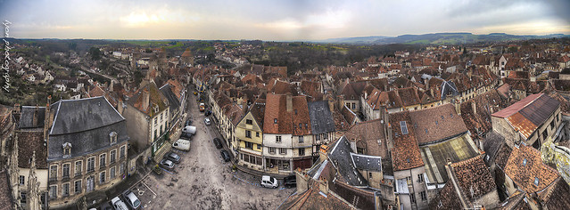 View from the top of the Notre Dame - Semur-en-Auxois, Burgundy