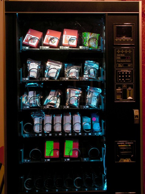 Botcave vending machine by night