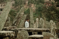 Stone memorials at Nartiang