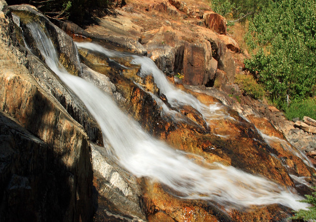 Waterfalls on the trail to Lundy Canyon