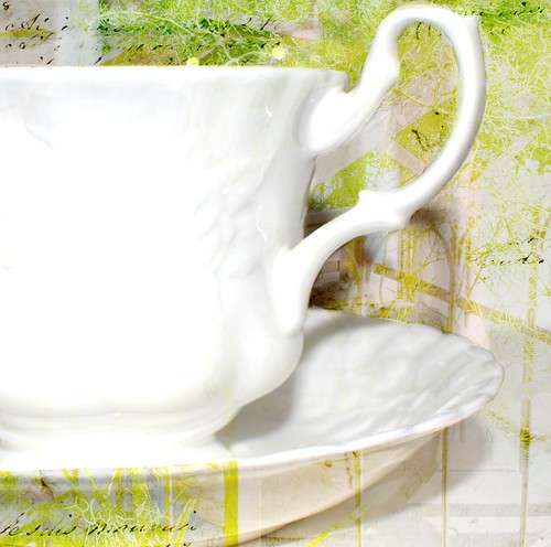 cup of tea green tower hill background | by bluebirdsandteapots