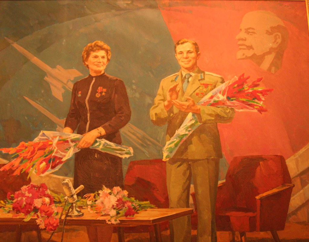 yuri gagarin | Painting of Yuri Gagarin and Valentina Teresh… | Flickr