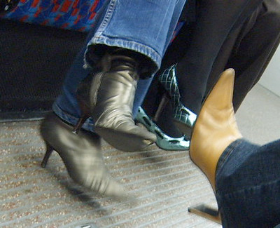 Metallic Shoes in all varieties | From my London Underground… | Flickr