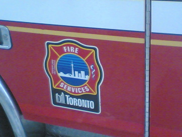 Fire Services Toronto Logo on the Side of a Firetruck