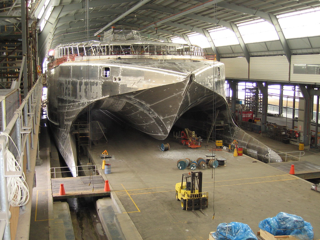 Inside A Incat Incat Yard | Incat Hull 062 taking shape at the Hobart shipy… | Flickr
