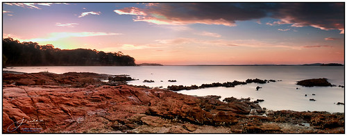 outdoor shore beach landscape coast photoborder sky sunset cloud rocks longexposure nd8 cokin filter gnd newsouthwales australia serene water contrast summer