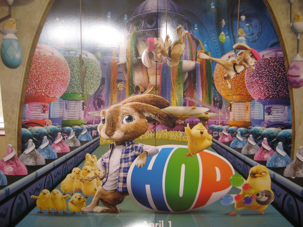 Hop computer animation Easter Bunny Standee in Theater Lob… | Flickr