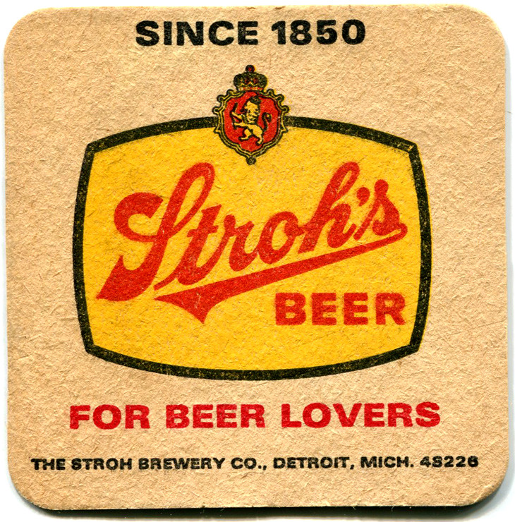 16 Stroh's Traditional Brewing Heritage Beer Coasters 