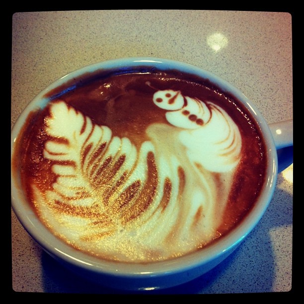 @devinoconnor's awesome latte art #snowman | Monika Runstrom | Flickr