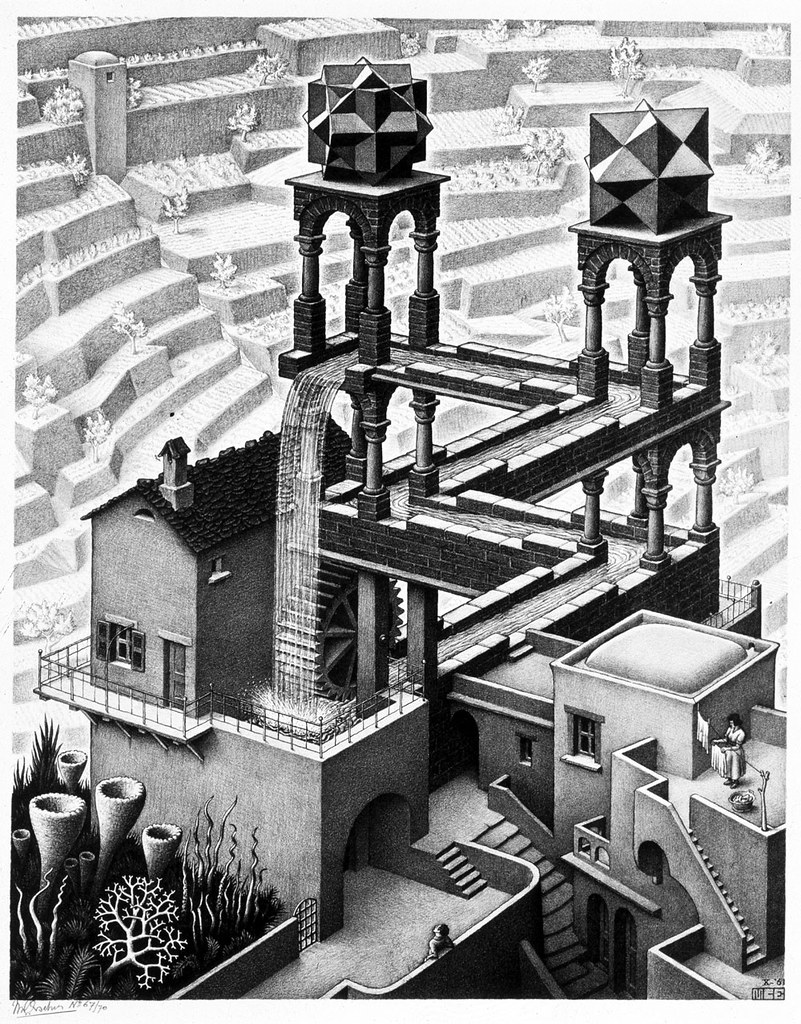 Cascada (Waterfall). M.C. Escher, 1961.