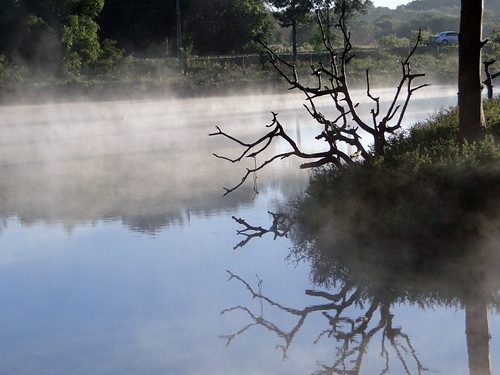 Lago do Hotel Carimã by Rodrigo_Soldon, Foz do Iguaçu. PR, Brasilbrazil cloud mist lake paraná fog brasil lago dawn hotel see meer do nebel