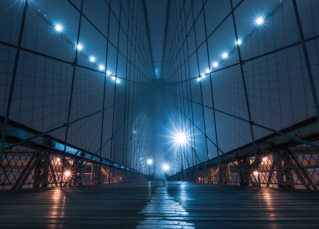 [New edit] Brooklyn Bridge In The Fog