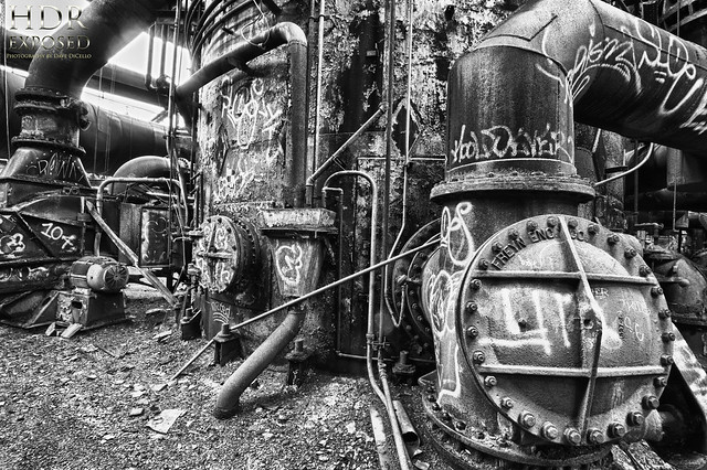 Carrie Furnace in B&W HDR