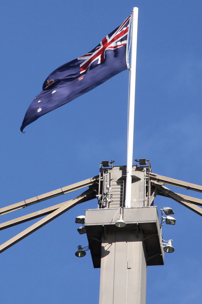 State of Victoria flag atop the West Gate Bridge | On the we… | Flickr