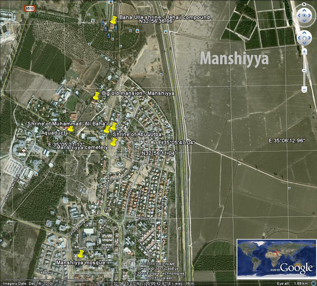 Manshiyya - locations מנשייה - התמצאות