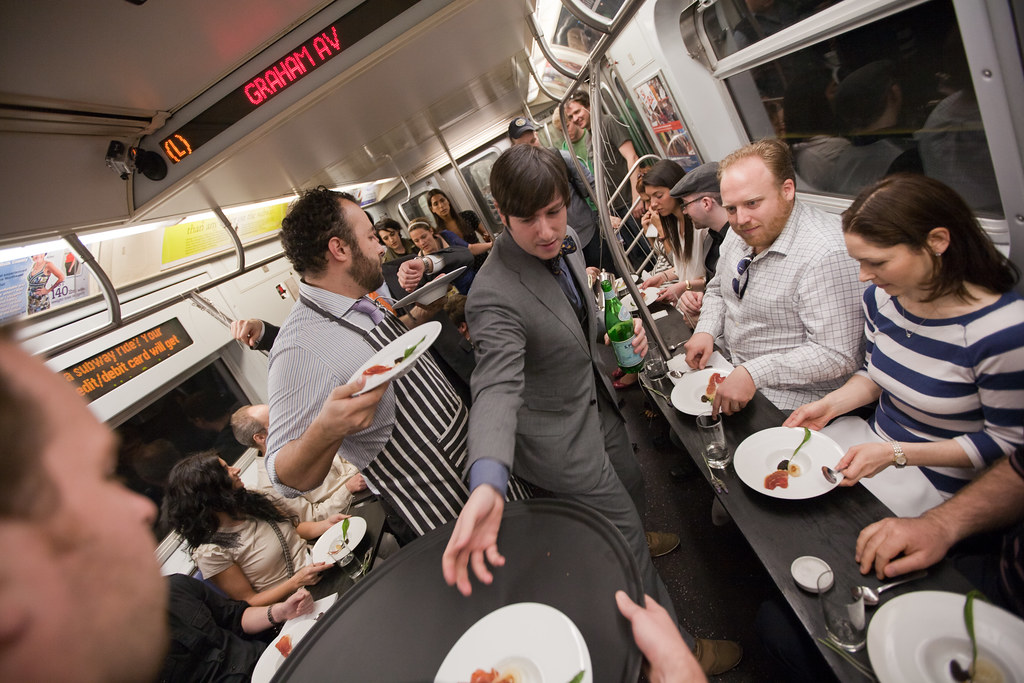 Oh, just a 6-Course meal served on the L Train. What did YOU do this weekend?