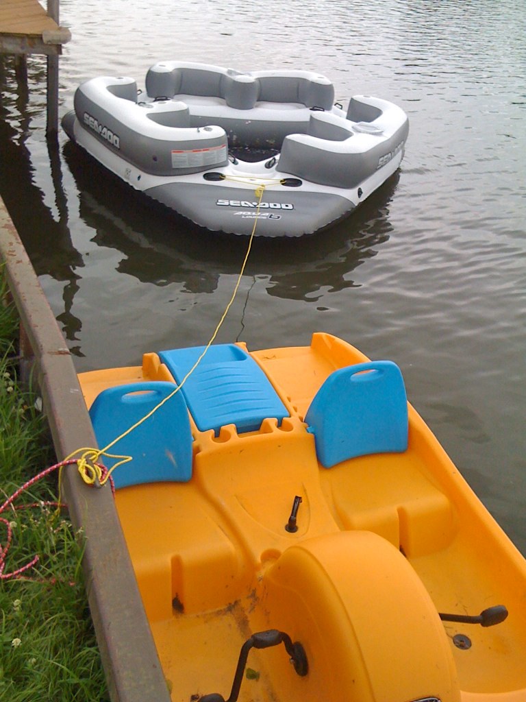Paddle Boat + 6 Person Sea Doo Aqua Lounger.