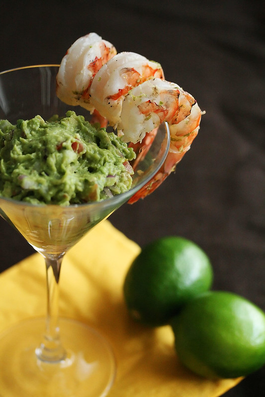 Guacamole with Grilled Margarita Shrimp