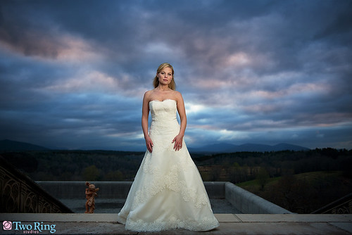 sunset bride nikon northcarolina bridal verawang pocketwizard strobist d700 nikkor2470mm flextt5 minitt1