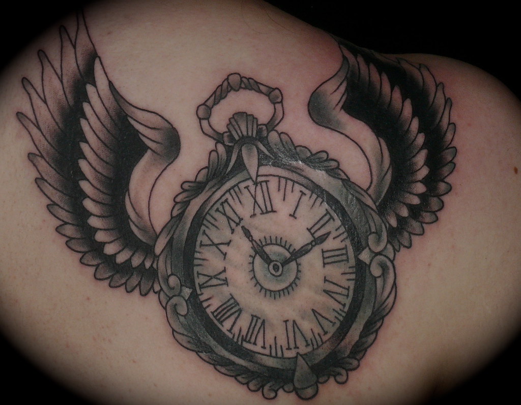 TIME FLIES | Tattoo by Cyndi Lou | Squid and Whale | Flickr